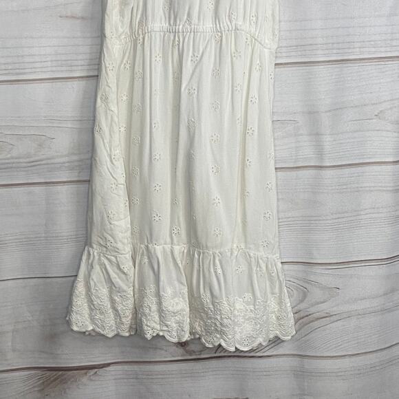 Angie White Button-Up Bubble Sleeve Dress Size XS - Picture 3 of 7